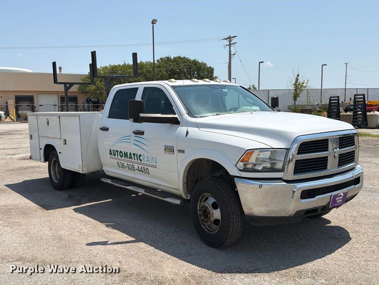image for item FT6114 2012 Dodge Ram 3500 Crew Cab utility bed pickup truck