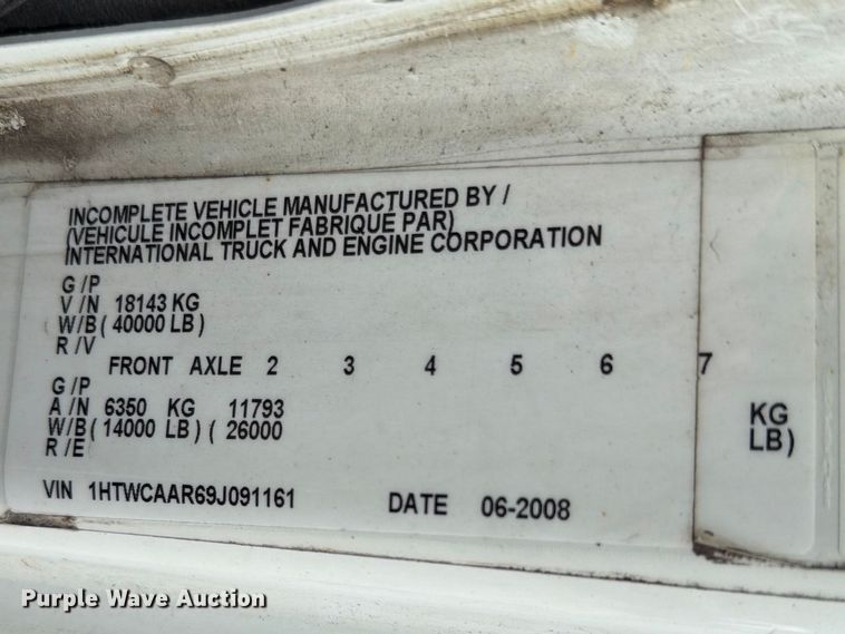 image for item FT6119 2009 International 7400 SBA refuse truck