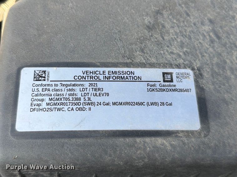 image for item MZ9745 2021 GMC Yukon SUV