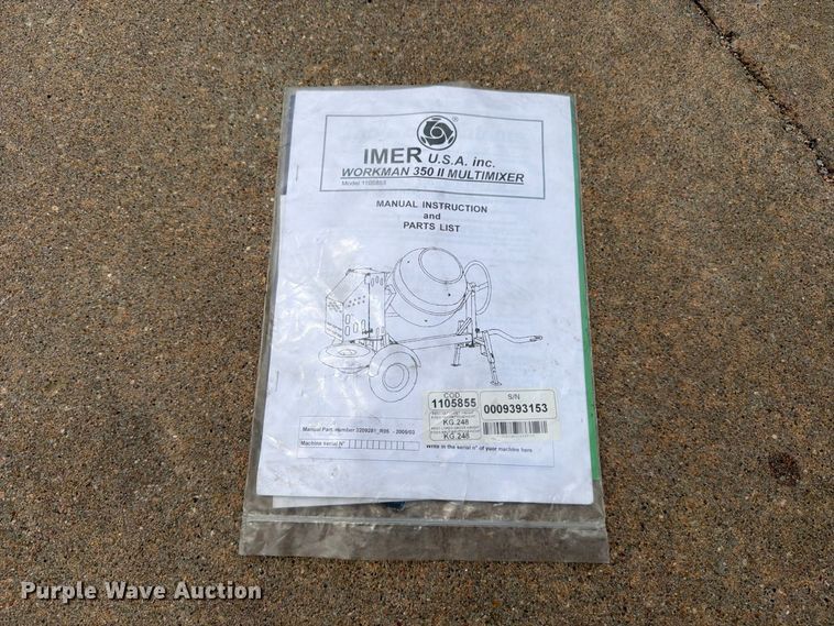 image for item MZ9772 Imer Workman 350 II Multimixer concrete mixer