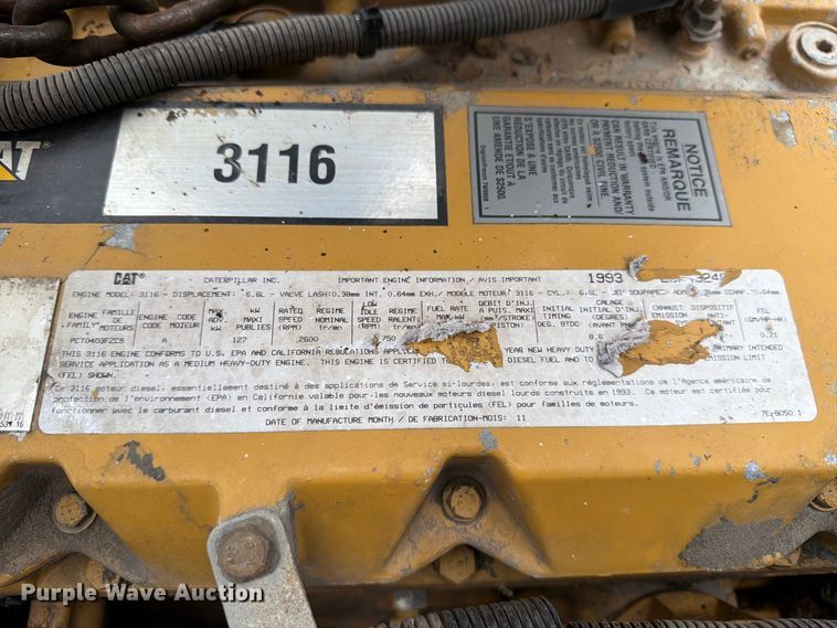 image for item MZ9805 Caterpillar 3116 engine