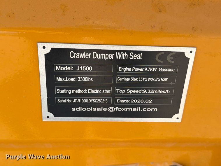 image for item MZ9817 2026 SDLOOL SL-J1500 crawler dumper