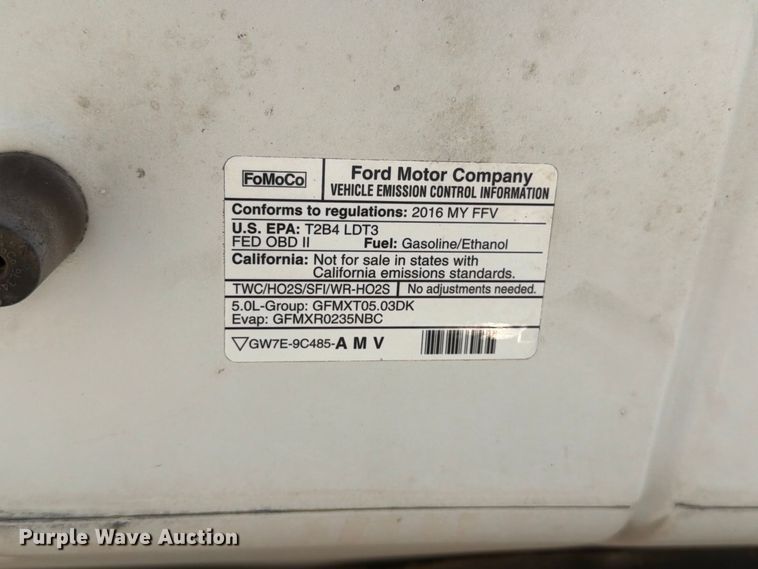 image for item MZ9836 2016 Ford F150 Ext. Cab pickup truck
