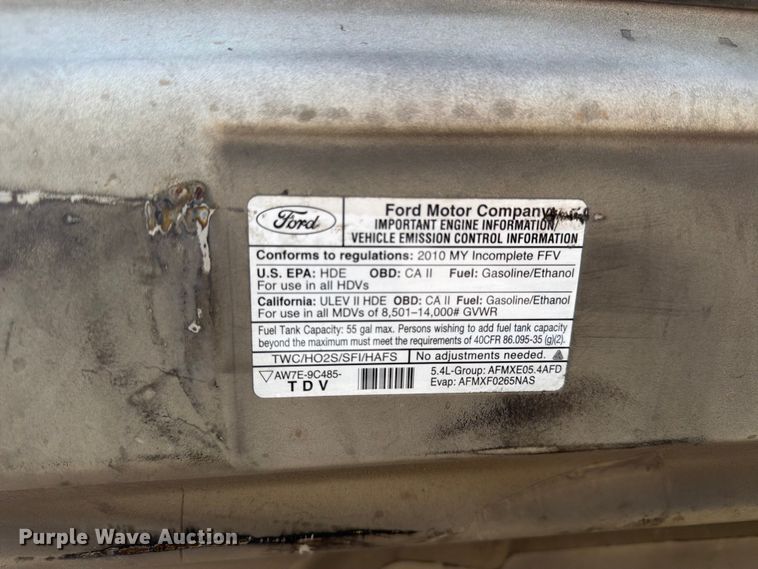 image for item NJ9061 2010 Ford E350 Super Duty utility van