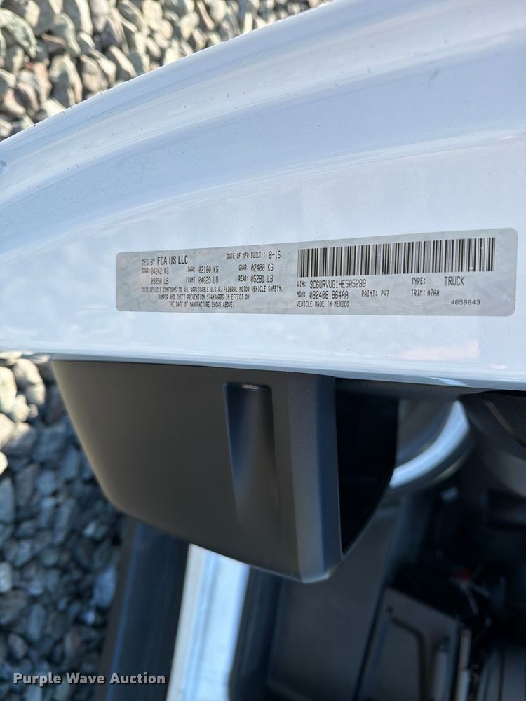 image for item YA1902 2017 RAM Promaster 3500 Wheel Chair Van