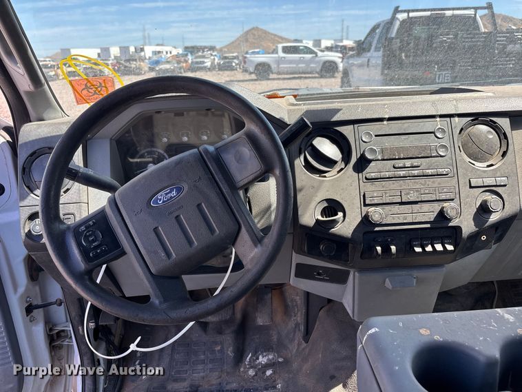 image for item YA3561 2012 Ford F350 Super Duty Ext. Cab flatbed pickup truck