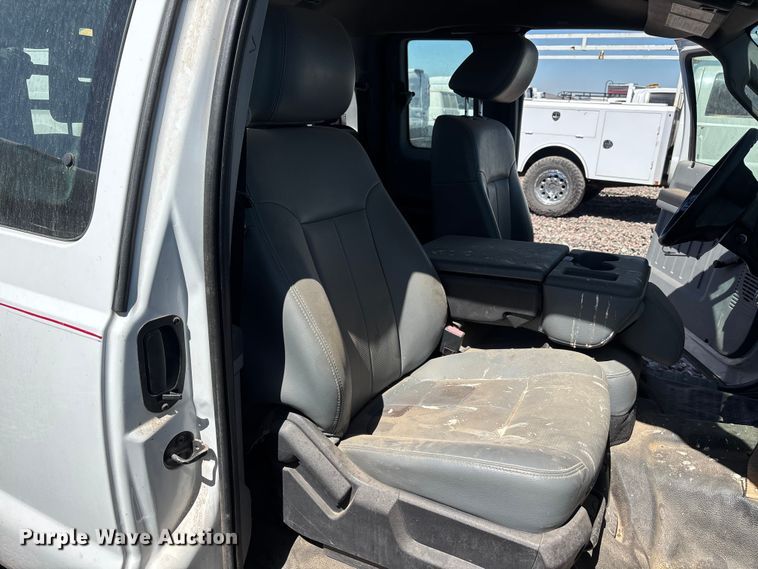 image for item YA3561 2012 Ford F350 Super Duty Ext. Cab flatbed pickup truck