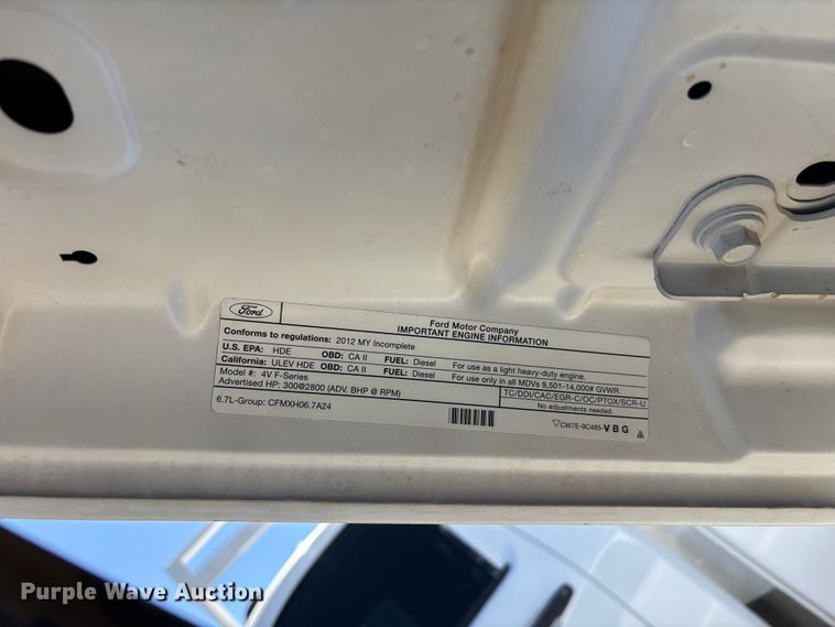 image for item YA3561 2012 Ford F350 Super Duty Ext. Cab flatbed pickup truck