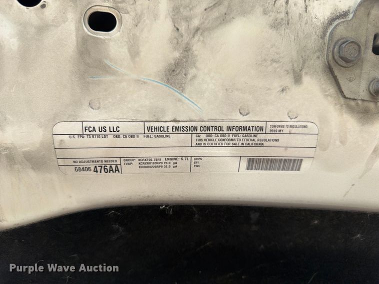 image for item YA3621 2019 RAM 1500 pickup truck