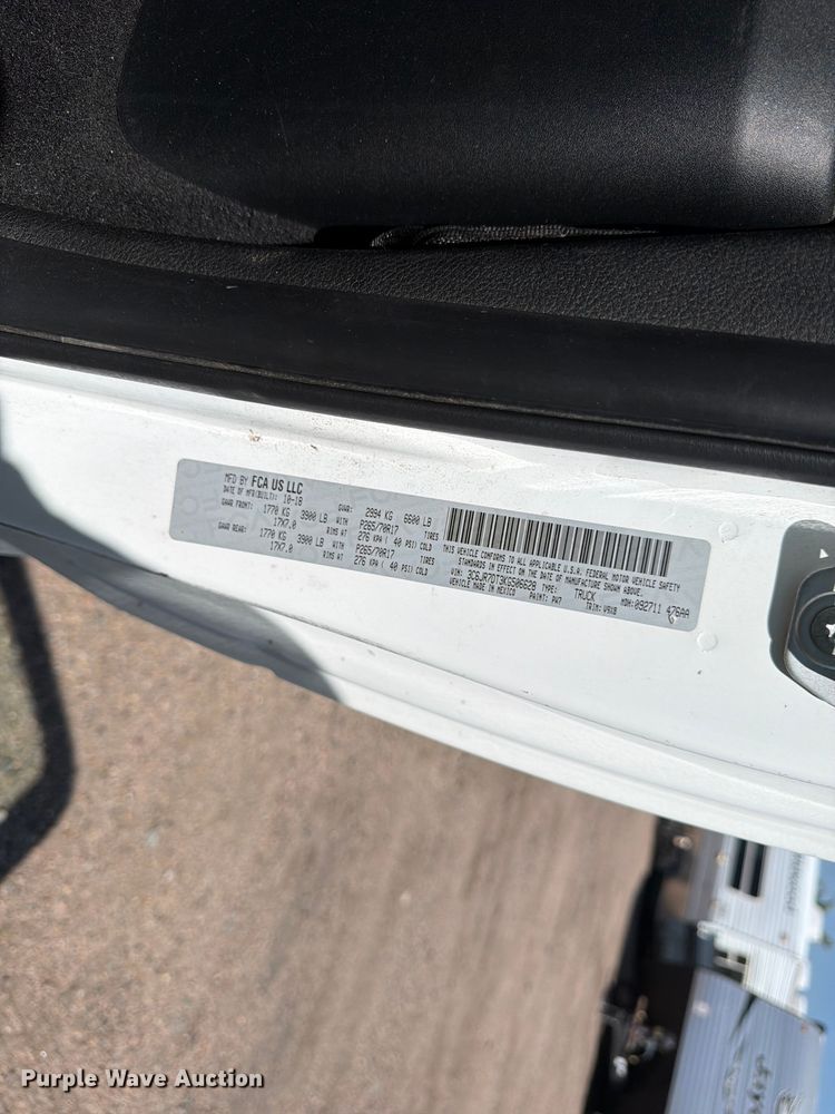 image for item YA3621 2019 RAM 1500 pickup truck