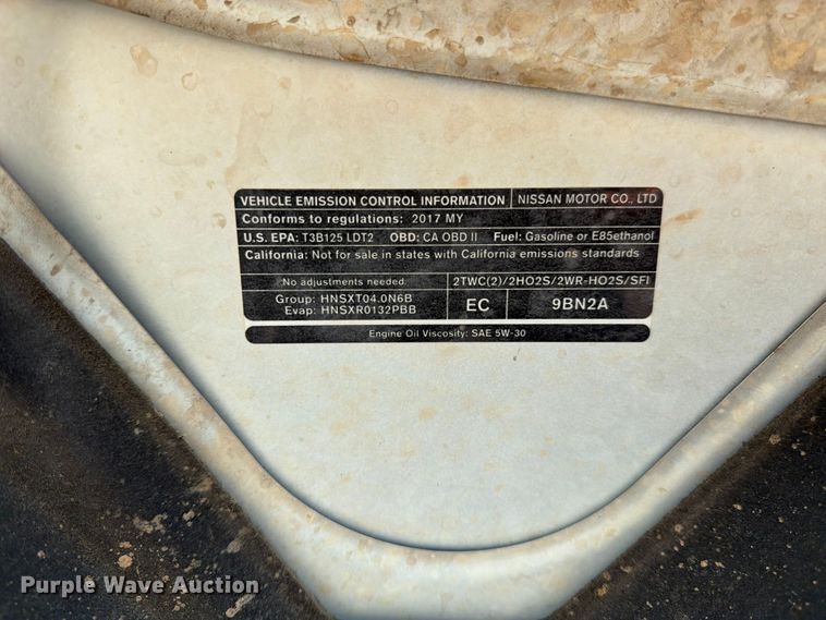 image for item YA3892 2017 Nissan Frontier Ext. Cab pickup truck