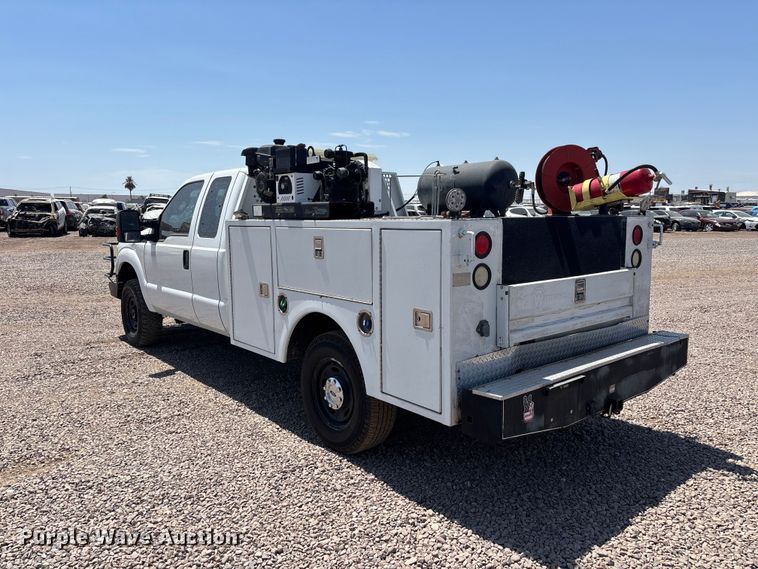 image for item YA3987 2015 Ford F250 Super Duty Ext. Cab utility bed pickup truck