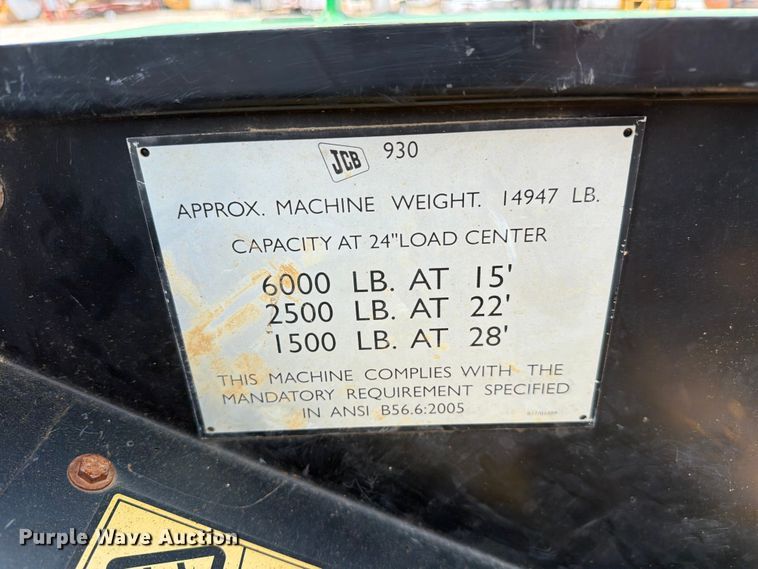 image for item YA4114 JCB 930 forklift