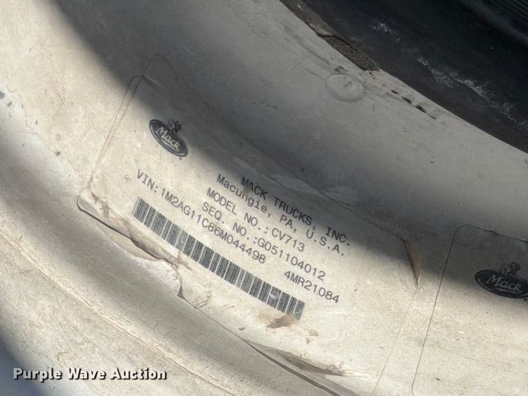 image for item DN6641 2006 Mack Granite CV713 ready mix truck