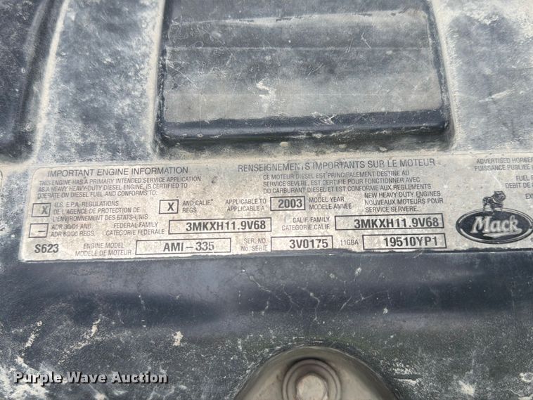 image for item DN6673 2004 Mack Granite CV713 ready mix truck