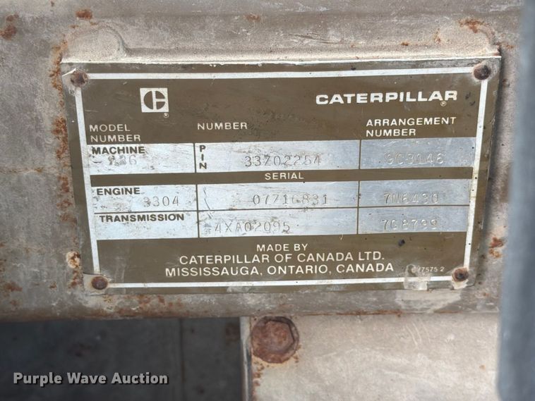 image for item DN6679 1986 Caterpillar 936 wheel loader