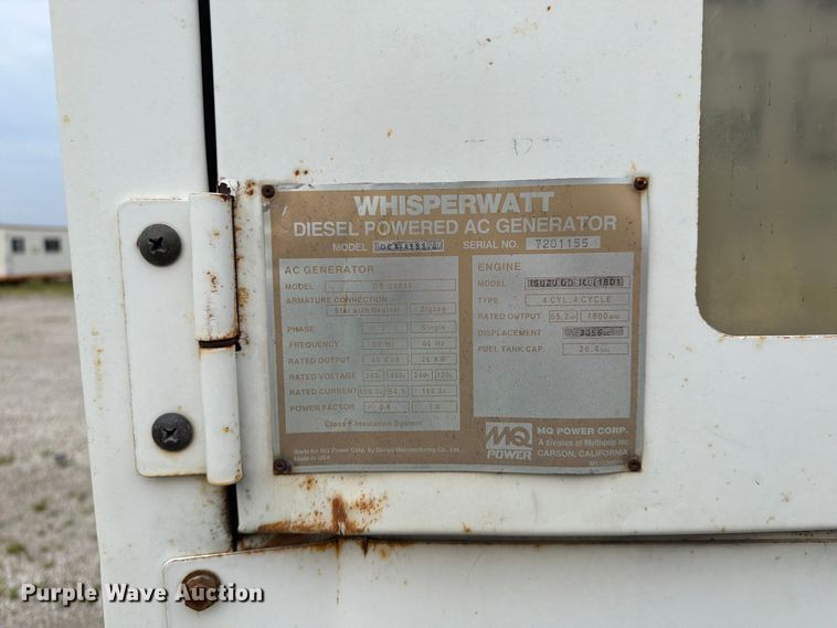 image for item DN6690 WhisperWatt Dacia-45ssiu2 generator