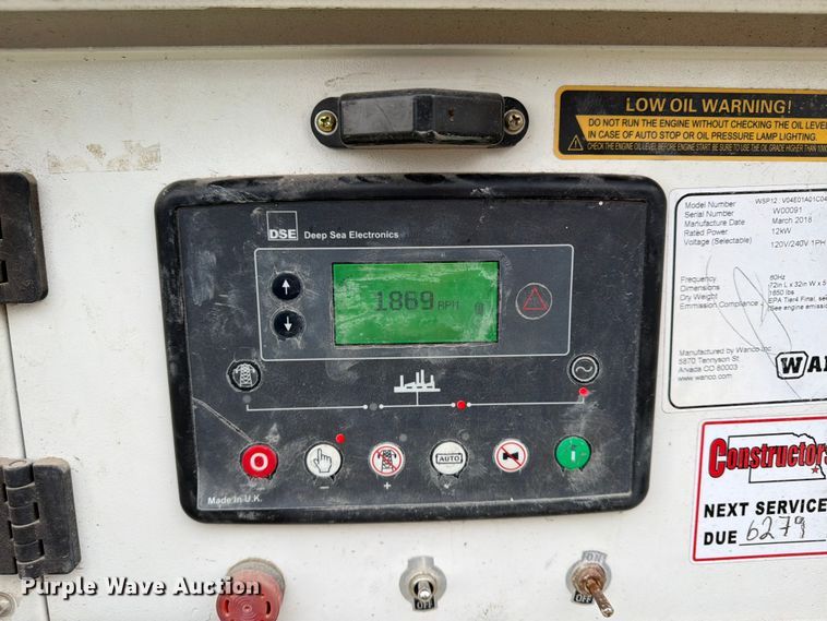 image for item DN6691 2018 Wanco WSP12 generator