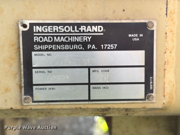 image for item DN6695 2000 Ingersoll-Rand DD-110HF double drum vibratory roller