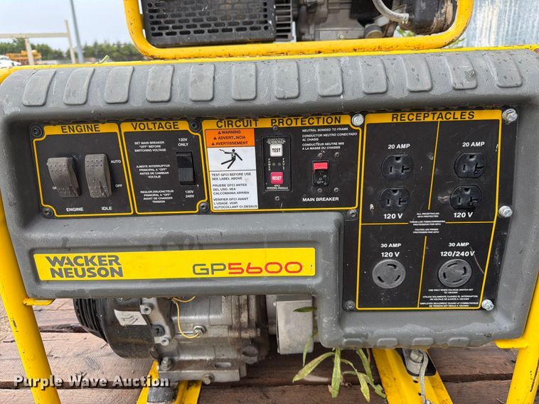 image for item DN6704 (3) Wacker Neuson GP5600 generators