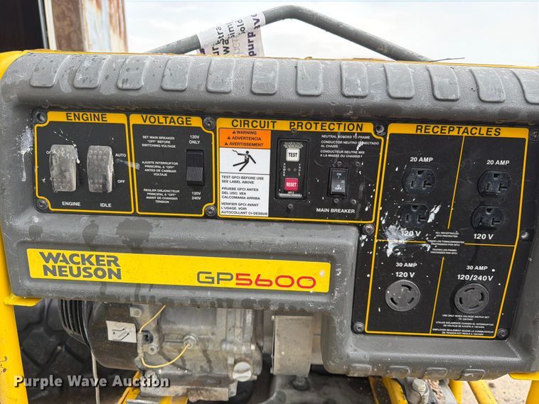 image for item DN6704 (3) Wacker Neuson GP5600 generators
