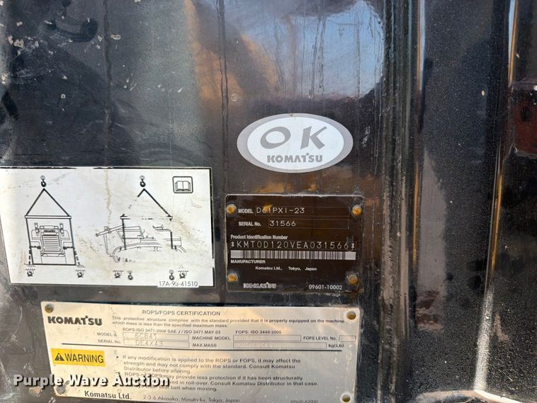 image for item DV2056 2016 Komatsu D61PXI-23 dozer