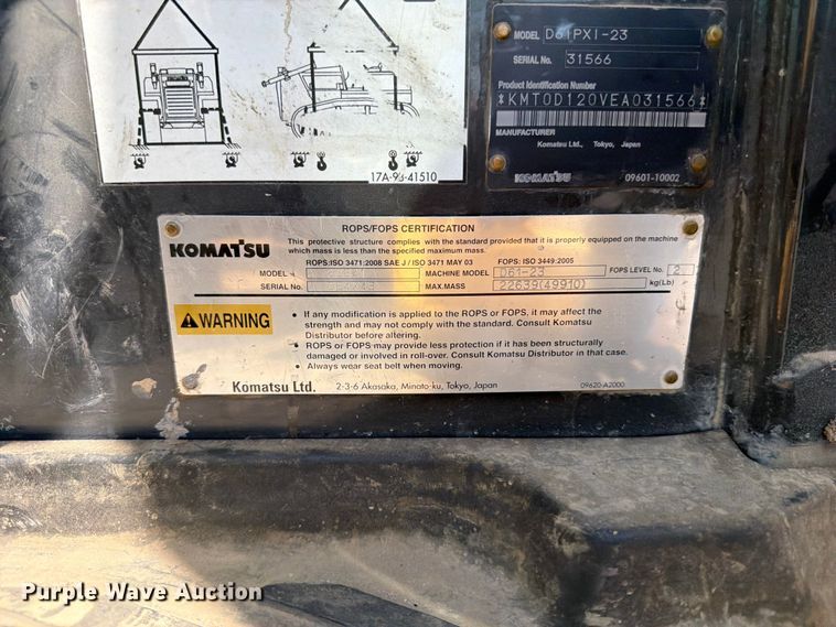 image for item DV2056 2016 Komatsu D61PXI-23 dozer