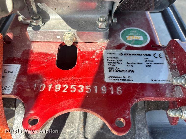 image for item DV7268 (2) 2023 Dynpac DFP7AX plate compactors