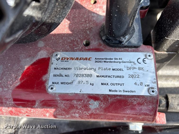 image for item DV7269 (2) Dynapac DFP8X plate compactors