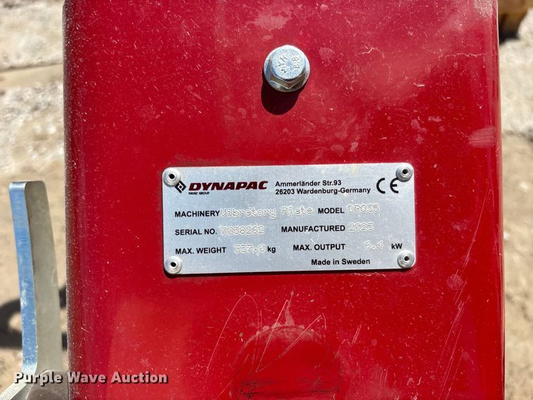 image for item DV7276 2023 Dynapac DRQ35 plate compactor
