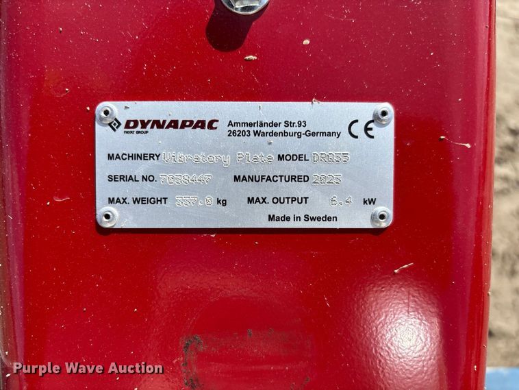 image for item DV7280 2023 Dynapac DRQ35 plate compactor
