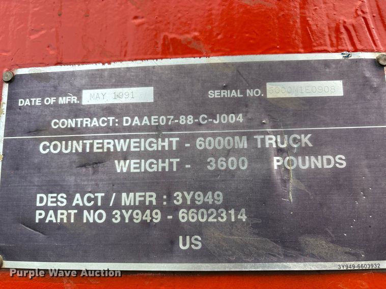 image for item DV7293 1991 Skytrak 6000M telehandler