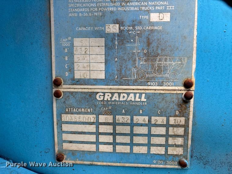 image for item DV7294 Gradall 534B6 telehandler