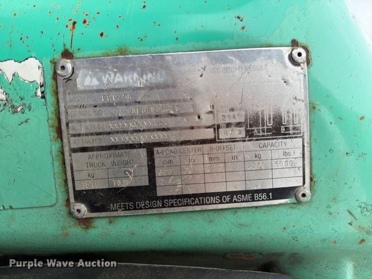 image for item DV8550 Mitsubishi FGC25K forklift