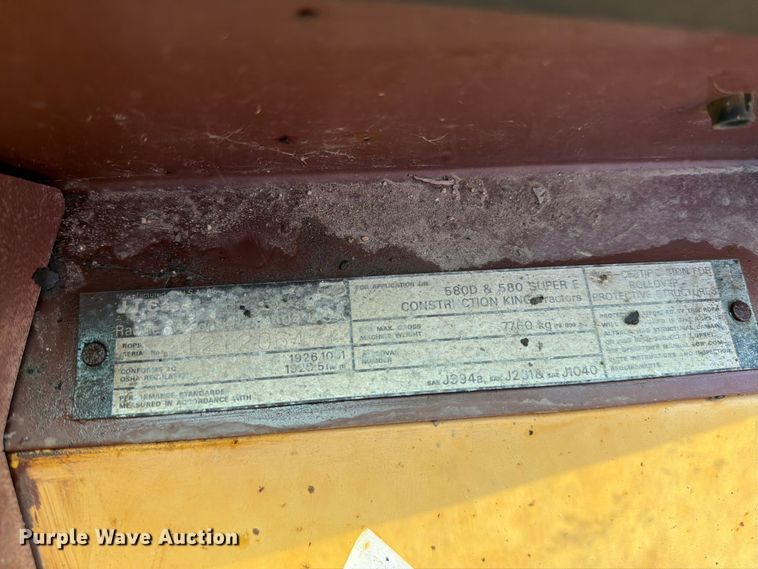 image for item DV8560 1986 Case 580 Super E backhoe