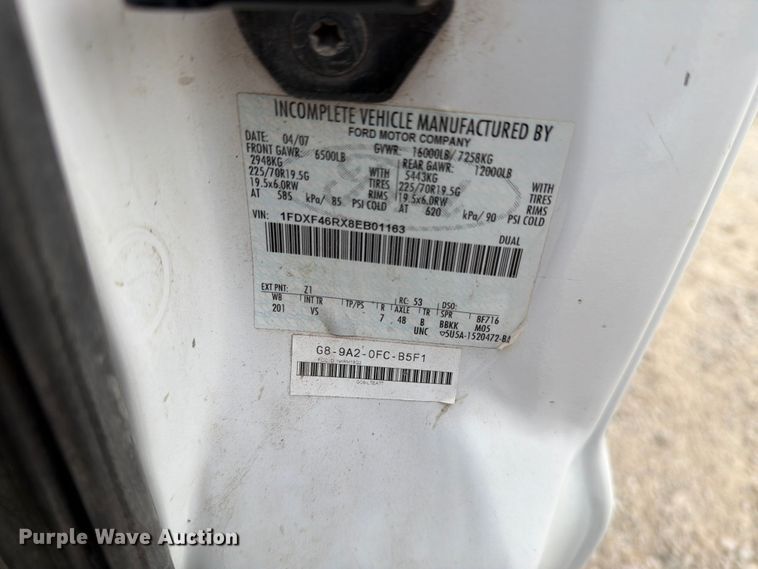 image for item DV8564 2008 Ford F450 Super Duty dump truck
