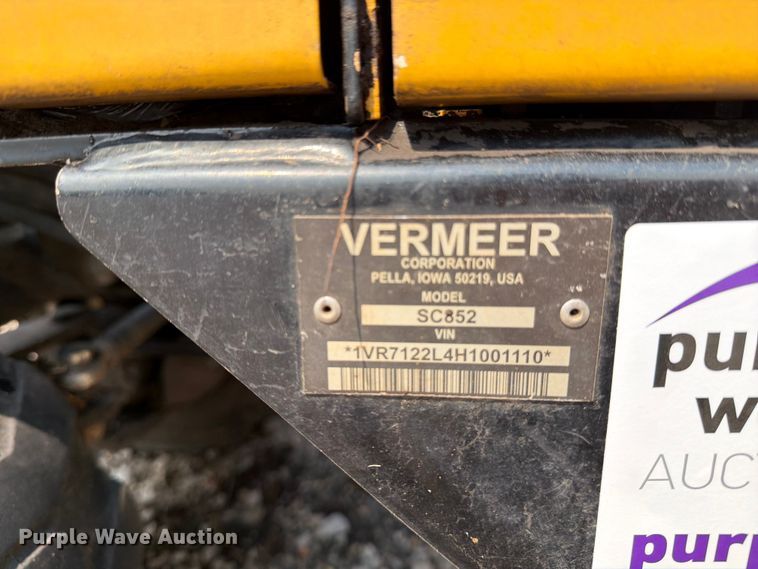 image for item DV8569 2017 Vermeer SC852 stump grinder