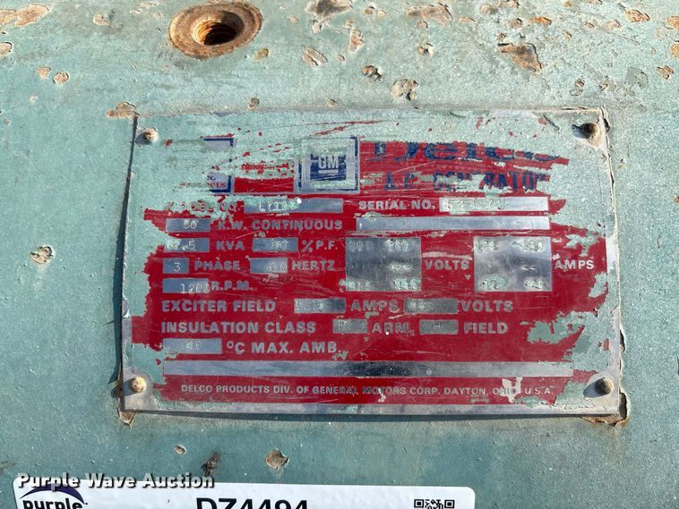 image for item DZ4494 General Motors E7187 generator