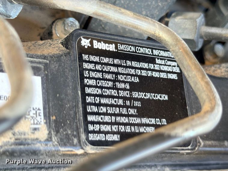 image for item ED5451 2023 Bobcat E88 R2-Series mini excavator