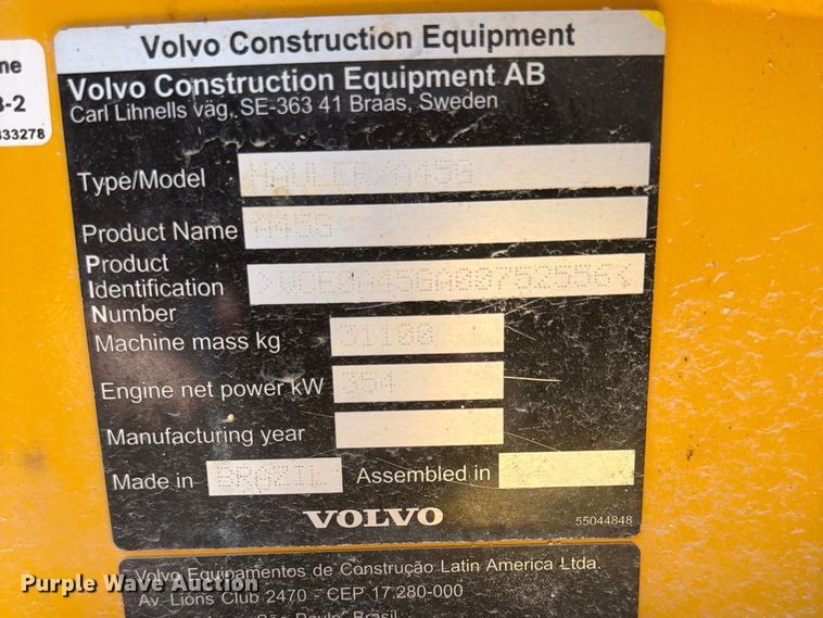 image for item ED6494 2024 Volvo A45G articulated haul truck