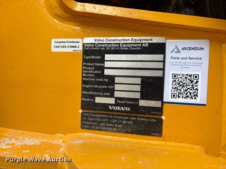 image for item ED6510 2024 Volvo A45G articulated haul truck