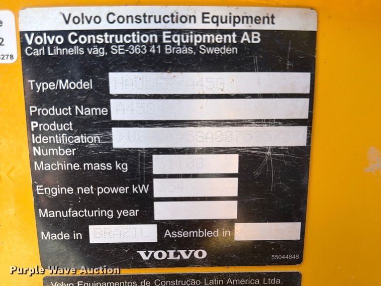 image for item ED6512 2024 Volvo A45G articulated haul truck