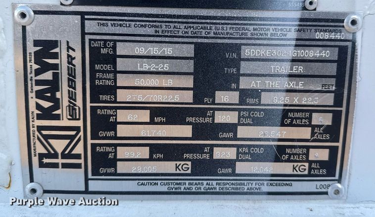 image for item EG2380 2016 Kalyn Siebert puller tensioner trailer