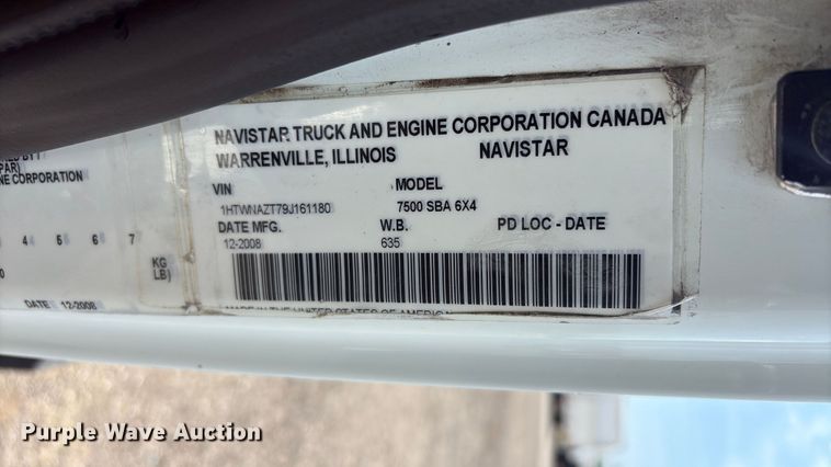 image for item EG9089 2009 International 7500 Crane Truck