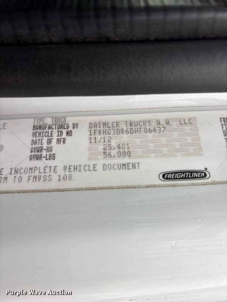 image for item EG9095 2013 Freightliner 114SD crane truck