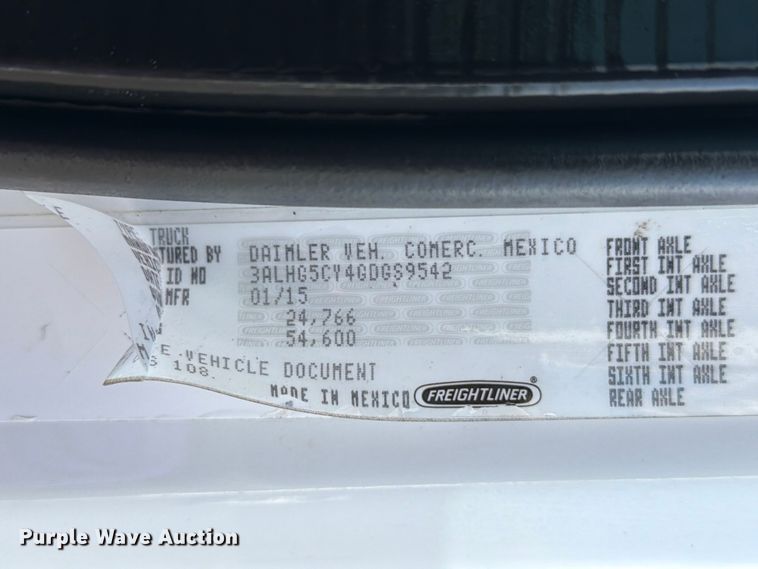 image for item EG9296 2016 Freightliner 108SD Crew Cab crane truck
