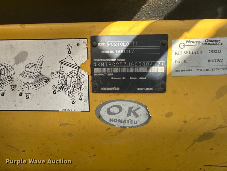 image for item EM5148 2017 Komatsu PC210LC-11 excavator