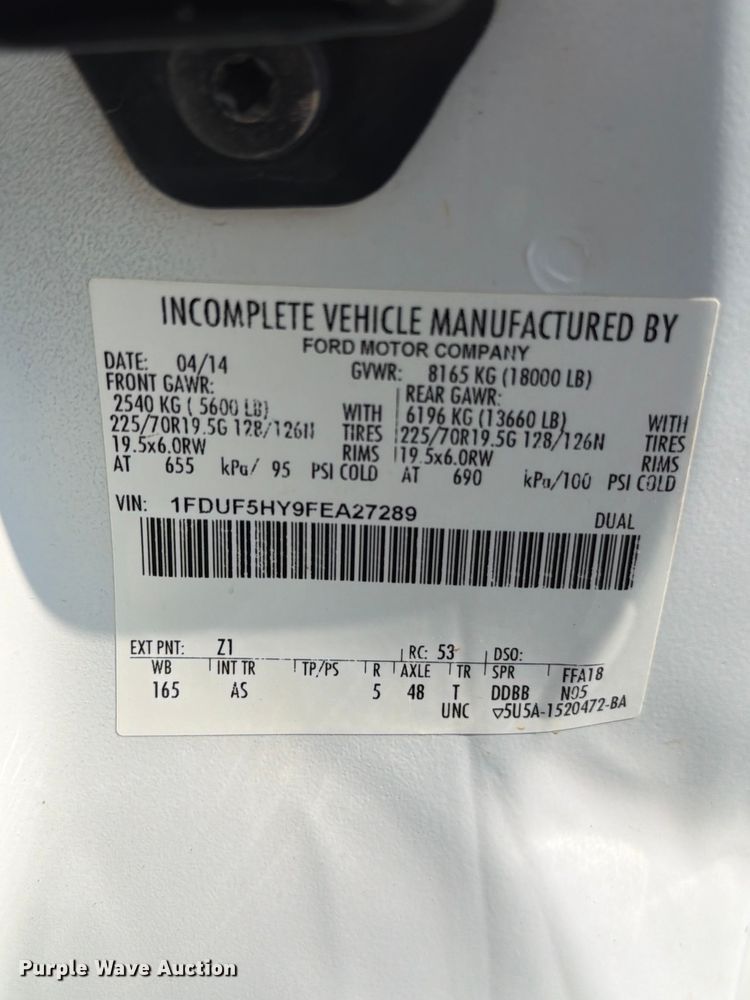 image for item EO8618 2015 Ford F550 utility / service truck