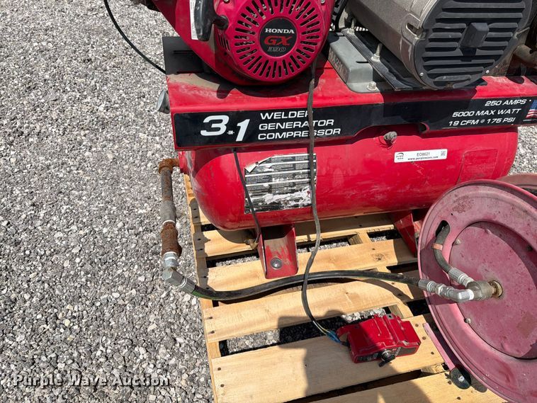image for item EO8621 3 in 1 Welder Generator Compressor 