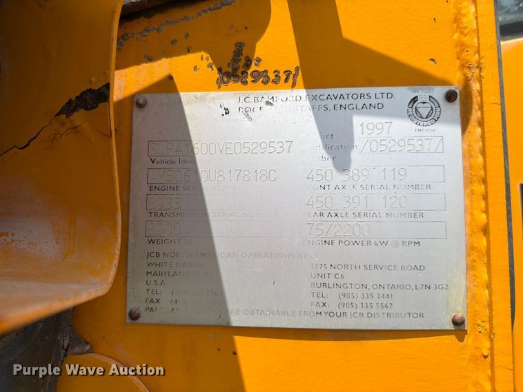 image for item EO8627 1997 JCB 416B HT integrated tool carrier